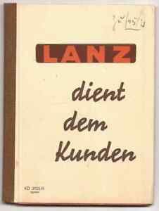 LANZ Bulldog Kundendienst 1937 Werbung Reklame Heft Prospekt KD 2925/III RARITÄT