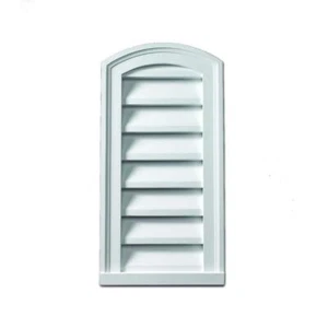 Fypon Gable Vents+Louvers 12''x24'' Functional Round Top White Polyurethane - Picture 1 of 1