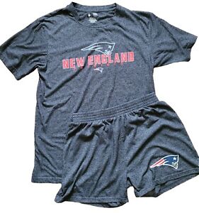 New England Patriots Sleepwear Pajamas Sz M T-Shirt Shorts NFL Team Apparel NEW