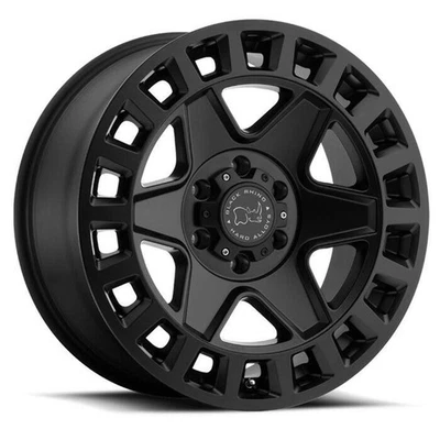 Rueda negra 17" Rhino York 17x8 5x5 negra mate 30 mm para llanta Jeep Wrangler Foto 1 de 4