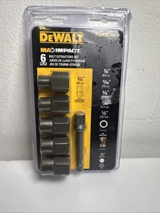DeWalt Bolt Extractor Set DWABEXTRACT5 6 PC Max Impact NEW FACTORY SEALED - Picture 1 of 2