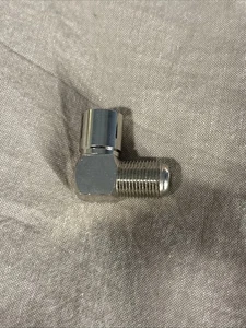 1 x rechtwinklig 90 Grad F Stecker Buchse auf Koax TV Stecker Antennenstecker - Bild 1 von 7