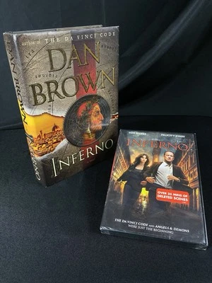 Inferno by Dan Brown 1st edition novel and DVD Foto 1 de 4
