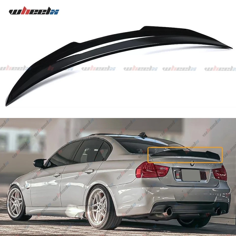 PSM STYLE FOR 06-11 BMW E90 328I 335I 3 SERIES SEDAN HIGHKICK TRUNK SPOILER WING - Image 1 of 4