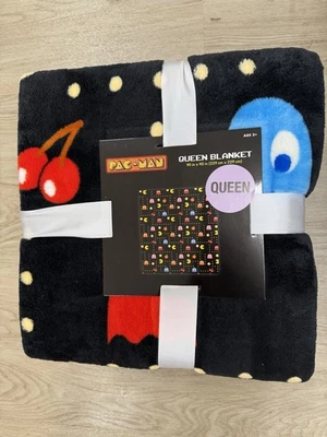 Colcha manta Pac-Man Queen ¡Nueva! Manta de felpa Pac Man 90”x90” Foto 1 de 3