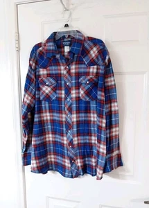 Vintage Wrangler Western Hemd Herren 2XT kariert Flanell Western Retro Pearl Snap - Bild 1 von 6