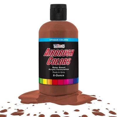 U.S. ART SUPPLY US Art Supply 8-Ounce Opaque Coffee Brown Airbrush Paint