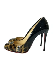 Christian Louboutin pumps size 37.5 multicolor Round toe leopard Black Leather - Picture 1 of 8