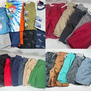 Paket 27 Jungenkleidung Größe 4-5T & 5-6T Shorts Shirts gemischte Marken einige neu mit Etikett Outfits - Bild 1 von 23