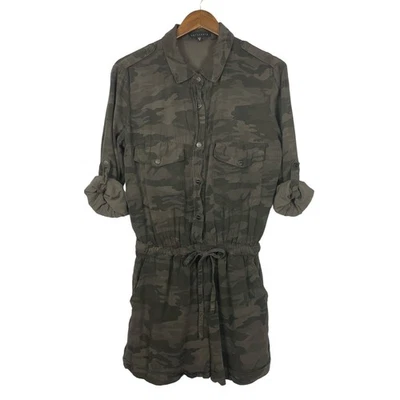 Mameluco Sanctuary mediano suave de ciudad carbón camuflaje mangas enrollables botón delantero Foto 1 de 4