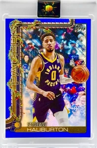 Tyrese Halliburton RARE HOLIDAY BLUE HOLO FOIL REFRACTOR INVESTMENT CARD PACERS - Picture 1 of 1