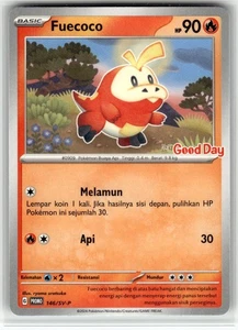 Pokemon 2024 Indonesia Fuecoco Promo Card 146/SV-P Stamped Good Day - Picture 1 of 4