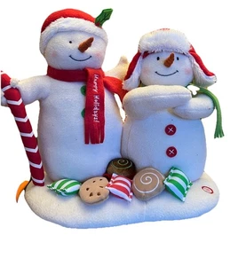 Hallmark Jingle Pals 2008 Süßigkeiten Schneemann Paar singt animiert Plüsch Urlaub - Bild 1 von 4