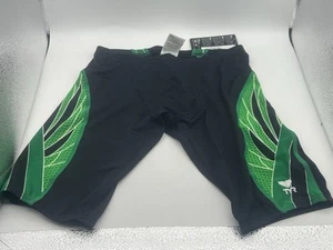 TYR Durafast Elite Swimsuit Wings Men’s Jammer Green Black Sz 30 - Picture 1 of 4