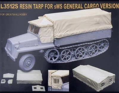 Kit de toldo de resina 1/35 para camión de media pista alemán sWS de la Segunda Guerra Mundial sin pintar - Imagen 1 de 4