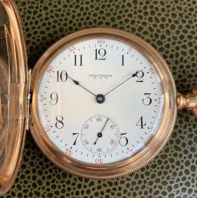 1919 Waltham P.S. Bartlett 16S 17J Guilloche Gold Filled Hunting Pocket Watch - Image 1 of 4