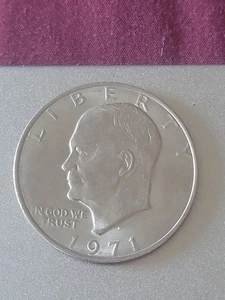 Rare & Vintage 1971D Eisenhower Dollar Error Coin – Filled Mint Mark – US Mint - Picture 1 of 4