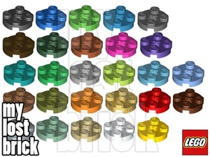 LEGO - Part 4032 - Plates Round 2x2 and Axle Hole +NEW +SELECT COLOUR / QUANTITY - Picture 1 of 28