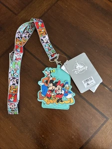 Disney Parks Mickey Mouse & Friends Lanyard and Card Holder. New with Tags - Picture 1 of 3
