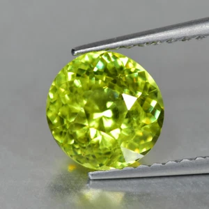 1,57 Karat seltenes Edelstein! Phänomenaler 100 % natürlicher gelblicher grüner grober Mali-Granat - Bild 1 von 1