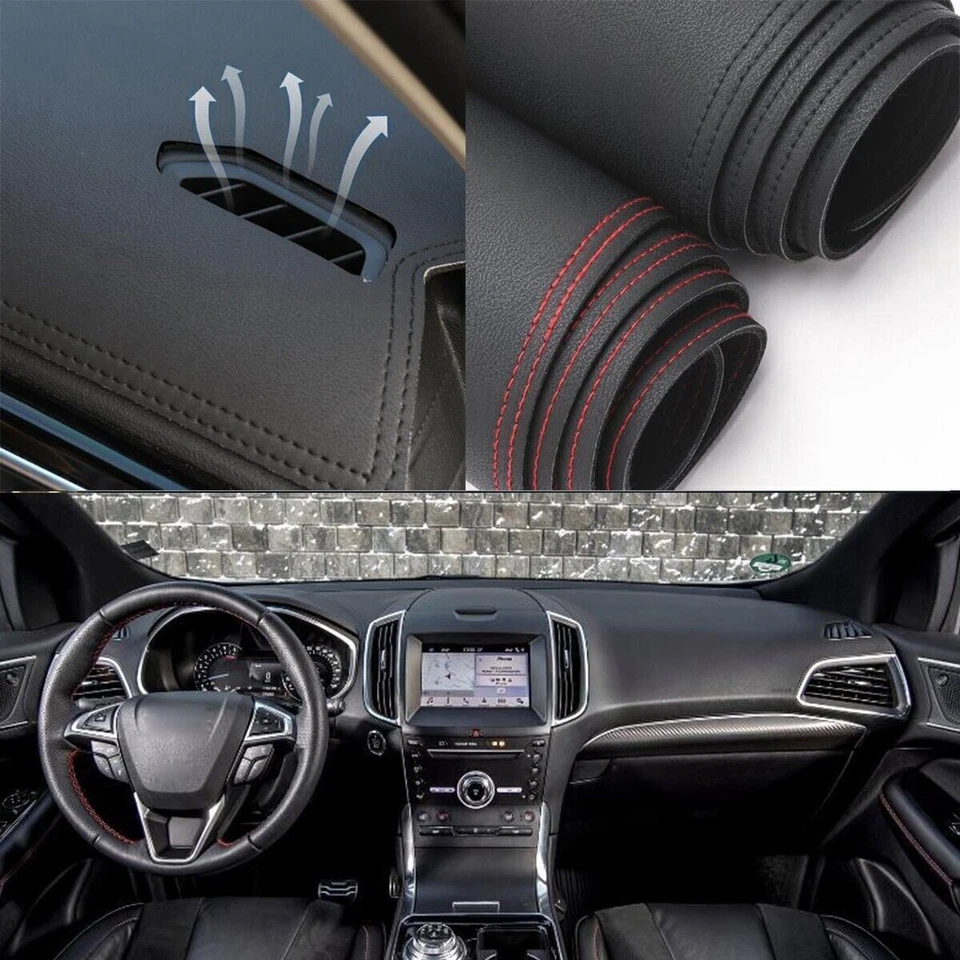 For Ford Edge 2015-24 leather Car Non-slip Dash Board Cover Mat Dashboard Carpet Foto 1 de 4