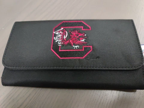 Officially Licensed South Carolina Gamecocks Women's Tri-Fold Wallet - Black Cover