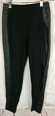 H&M Womens 6 Size Medium Black Leggings Faux Leather Skinny Pants - Image 1 of 4