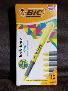 🙂 Brite Liner Empuñadura de bolsillo resaltador, punta de cincel, amarillo fluorescente, 12 🙂 - Imagen 1 de 6