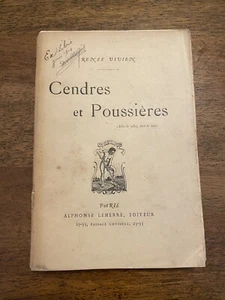 Renée Vivien Cendres et poussières Alphonse Lemerre, 1903. in 8 broché, couvertu - Imagen 1 de 5