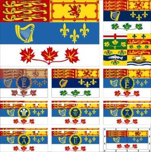 Kanada Königsflagge Queen Prince Wales William Anne Andrew Elizabeth Charles III - Bild 1 von 15