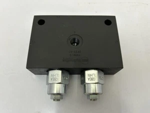 SUN HYDRAULICS MANIFOLD YHW/S 0FZ9-K1 WITH COUNTERBALANCE VALVE CBEA-LHN - Picture 1 of 6