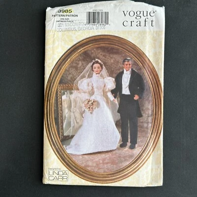 Vogue Craft Pattern 9985 11.5" Fashion Doll Clothes Historical Bridal 90s - Image 1 of 4