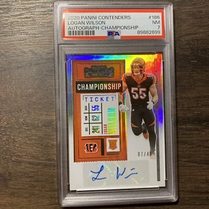 2020 Contenders Logan Wilson Championship Ticket Rookie Auto /49 PSA 7 Bengals - Bild 1 von 2
