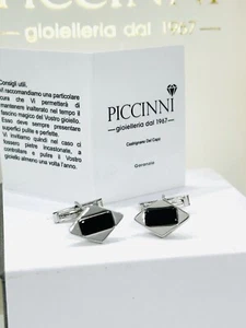 Gemelli In Argento E Onice - Imagen 1 de 9
