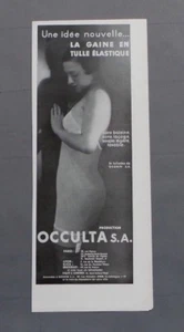 PUB PUBLICITE ANCIENNE ADVERT CLIPPING 181017 / GAINE EN TULLE ELASTIQUE OCCULTA - Picture 1 of 1