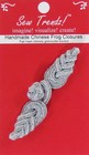 Frogs Button Closures-Metallic Silver-Pineapple Design - 1 Pair/pk. - #FG4759