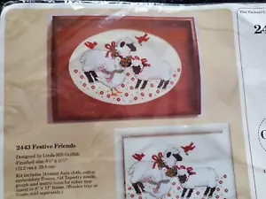 Creative Circle "Festive Friends" Cross Stitch Kit Size 8 3/4 " x 11 3/4" - Picture 1 of 3