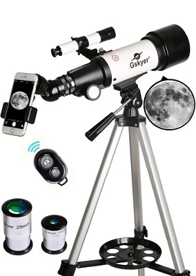Gskyer Telescope, 70mm Aperture 400mm AZ Mount Astronomical Refracting Telescope - Image 1 of 4