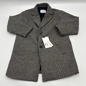 New Zara Boys Plaid Blazer Jacket Brown Size 8-9Years - Picture 1 of 14