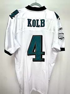Kevin Kolb Philadelphia Eagles Football Jersey Reebok Size 52 White #4 Vintage - Picture 1 of 6