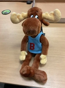 Bullwinkle Plush Stuffed Moose Cartoon Stuffed Toy Made In Korea Vintage 1980s - Picture 1 of 2
