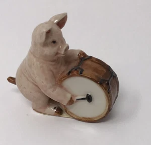 Northern Rose Mini Porcelain Figurine Musical Concert Pig w / Drum #14415 - Picture 1 of 4