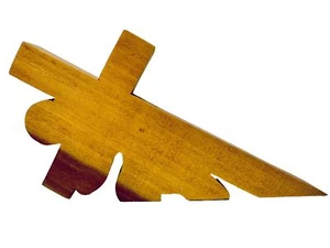 Vintage Jesus trägt Kreuz Figur Regal Sitter massiv zweifarbig Holz Handarbeit - Bild 1 von 9
