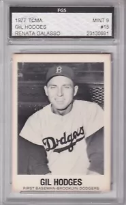 1977 TCMA RENATA GALASSO #15 GIL HODGES BROOKLYN DODGERS FGS MINT 9 1211 - Picture 1 of 1