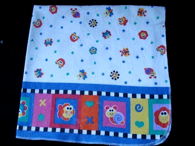 Vintage 1999 Fisher Price Infant Receiving Blanket Snail Turtle Fish - Image 1 of 4