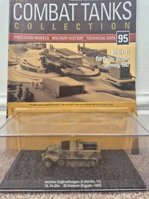 Altaya Deagostini 1/72 Leichter Zugkraftwagen 3T SD.KFZ.11 Egypt 1942 Tank + Mag - Immagine 1 di 3