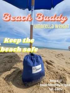 Beach Buddy Umbrella Anchor Windproof Sandbag Weight Tent Sand Bag Base Stand - Picture 1 of 7