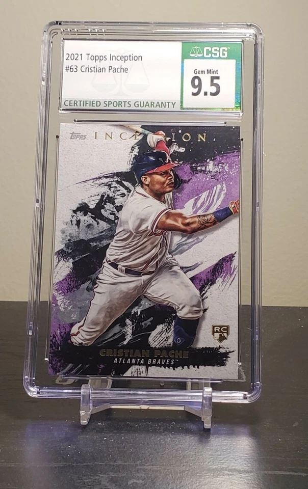 2021 Topps Inception - CRISTIAN PACHE - Braves RC - CSG 9.5 Gem Mint / PSA 10 - Image 1 of 2