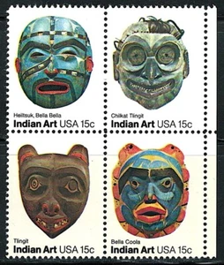 US Block of 4 American Folk Art Series Scott# 1834-1837, (MNH) - Picture 1 of 1