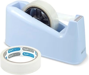 Rapesco 1488 500 Dispenser di Nastro Resistente con 2 Rotoli di Nastro, Blu Polvere - Foto 1 di 1